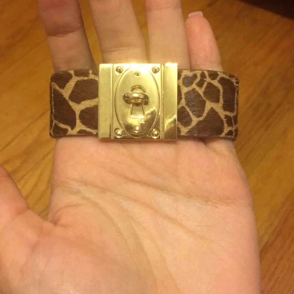 Giraffe print fossil bracelet
